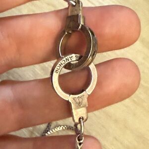 AIR & ANCHOR Double Cuff Keeper Necklace in stainless steel 24”